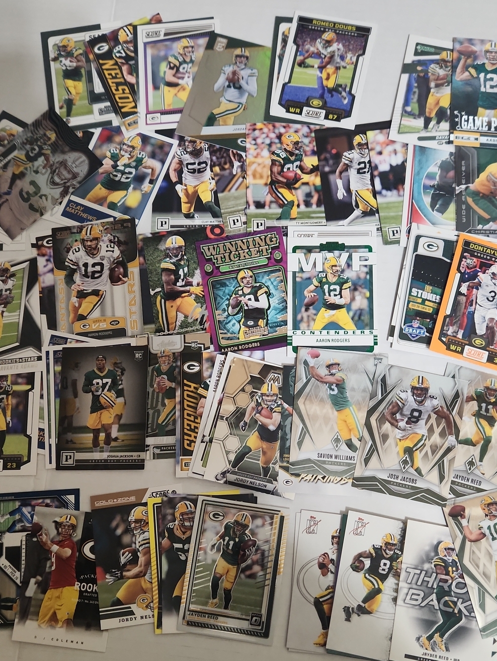 Green Bay Packers Football Trading Cards Collection Score Optic Prizm Panini